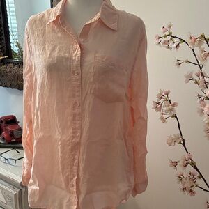 Gap Linen Boyfriend Button-Up Shirt